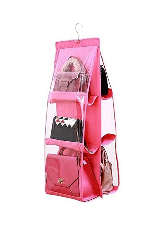 Generic 6 Pocket Handbag Anti-Dust Cover Clear Hanging Closet Bags Organizer multicolour 387grams  - Image 1