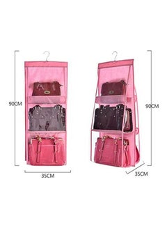 Generic 6 Pocket Handbag Anti-Dust Cover Clear Hanging Closet Bags Organizer multicolour 387grams  - Image 2