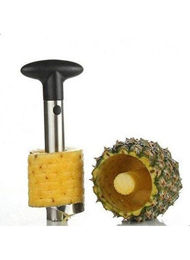 Fruit Pineapple Corer Slicer Peeler Cutter Parer Knife Kitchen Tool Stainless Silver 140ggrams