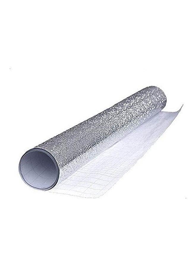 Generic 5M High Temperature Resistance Moisture Proof Anti Oil Aluminum Foil Paper Stickers For Kitchen Silver  - Image 1