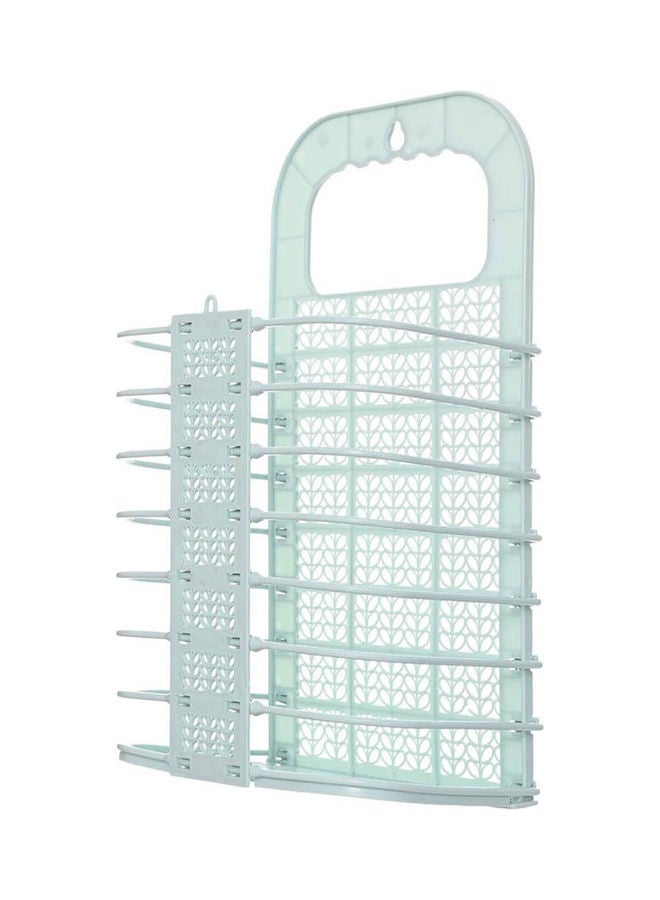 Plastic Laundry Basket - Mint Green Blue  - Image 1
