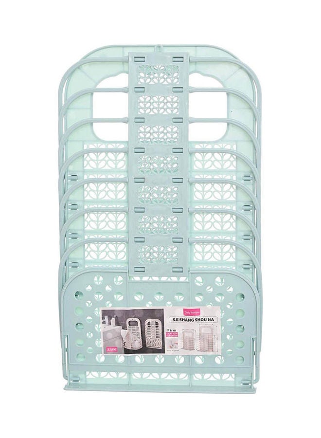 Plastic Laundry Basket - Mint Green Blue  - Image 2