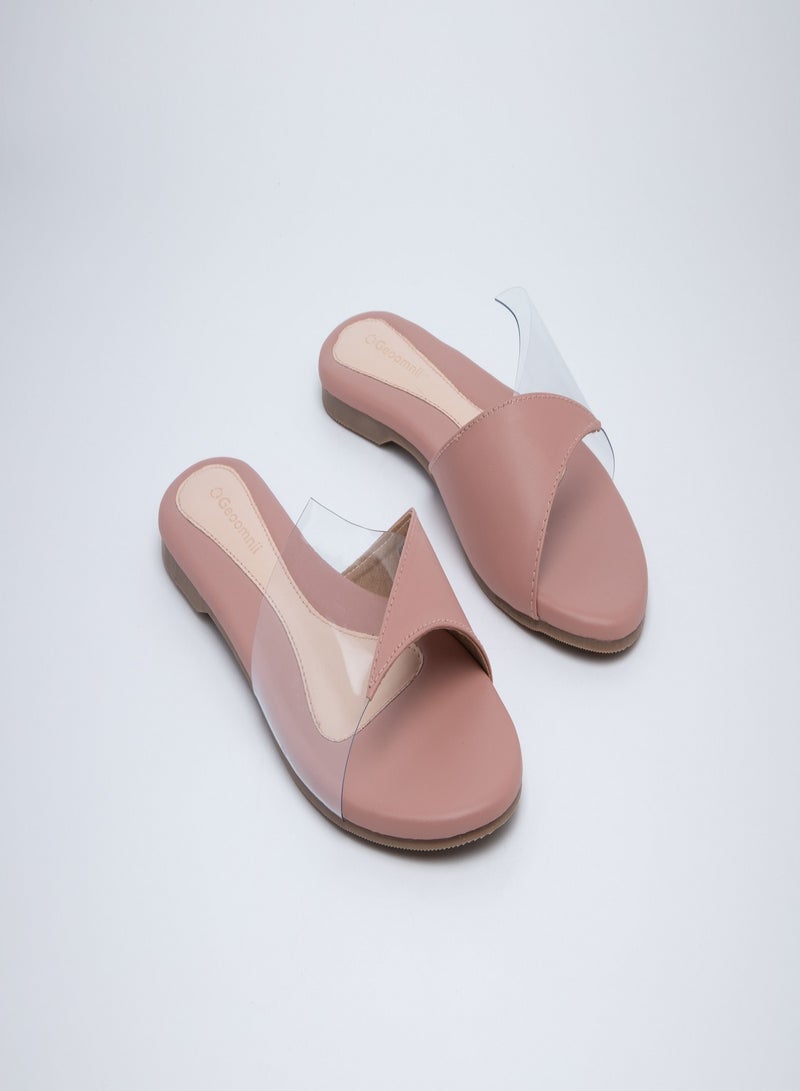 Geoomnii - Megan Dyed Flat Sandals Brown - Image 1