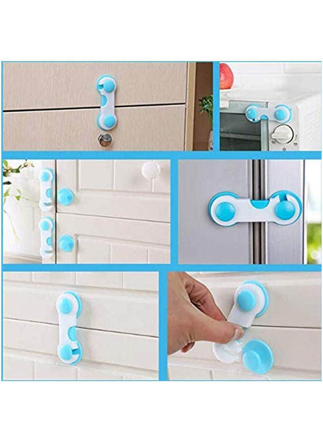 قفل أمان بلاستيكي لسلامة الأطفال والأبواب والثلاجة والمرحاض من 14 قطعة - Image 2