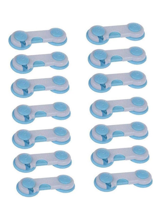 قفل أمان بلاستيكي لسلامة الأطفال والأبواب والثلاجة والمرحاض من 14 قطعة - Image 1