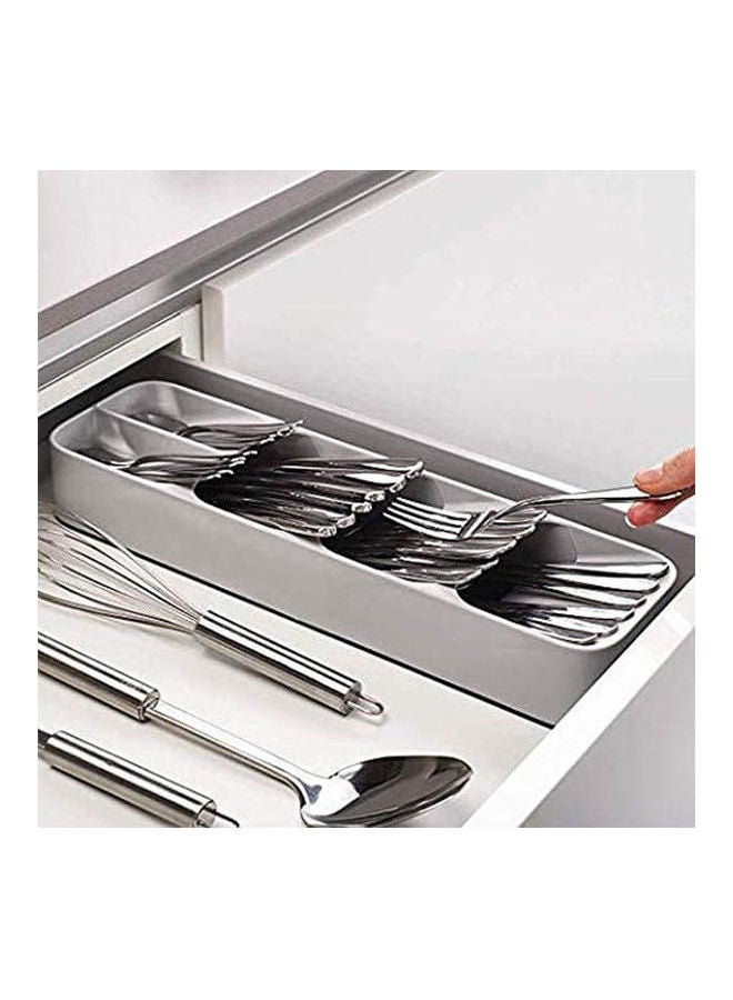 Joseph Joseph Drawerstore Kitchen Drawer Organizer Tray For Cutlery Silverware Grey 352g - Image 2