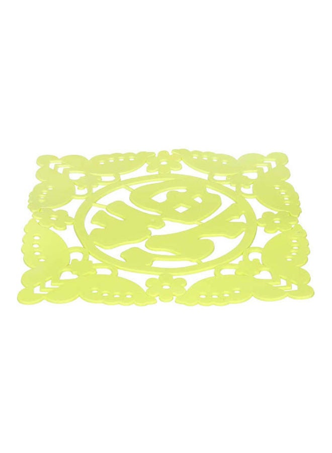 Generic - Square Silicon Table Coaster Yellow 12cm - Image 1