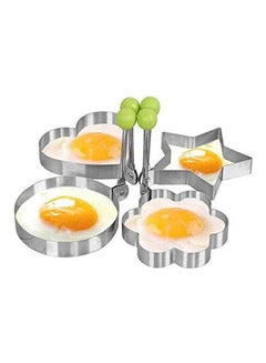 4 Shape Fried Egg Mold Non Stick Stainless Steel Pancake Mold Omelette Pancake Rings Cooking Tools Silver