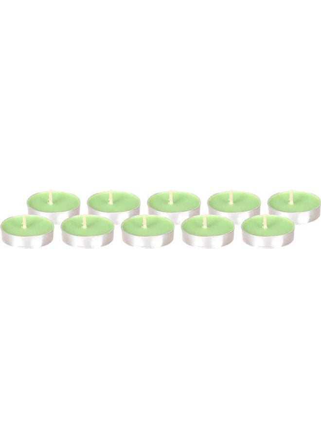 Generic - Cup Tealights Set With Apple Scent, 10 Pieces Green - Image 1