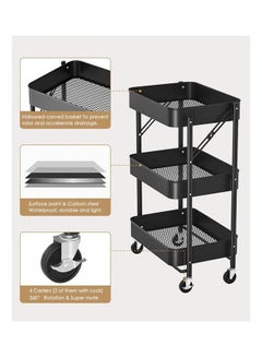 MT 3- Teir Foldable Organizer Black  - Image 2
