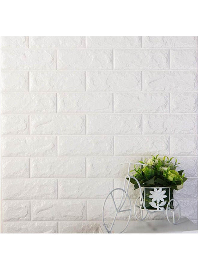 Pe Foam 3D Wall Stickers Safty Home Decor Wallpaper Sticker White 70*70cm - Image 1