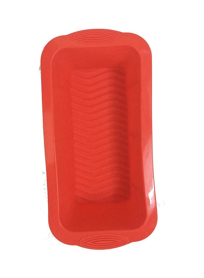 Silicone Rectangular Mold For Making English Cake, Bread And Sweets Red 25 x 17 x 4.4grams - Image 1