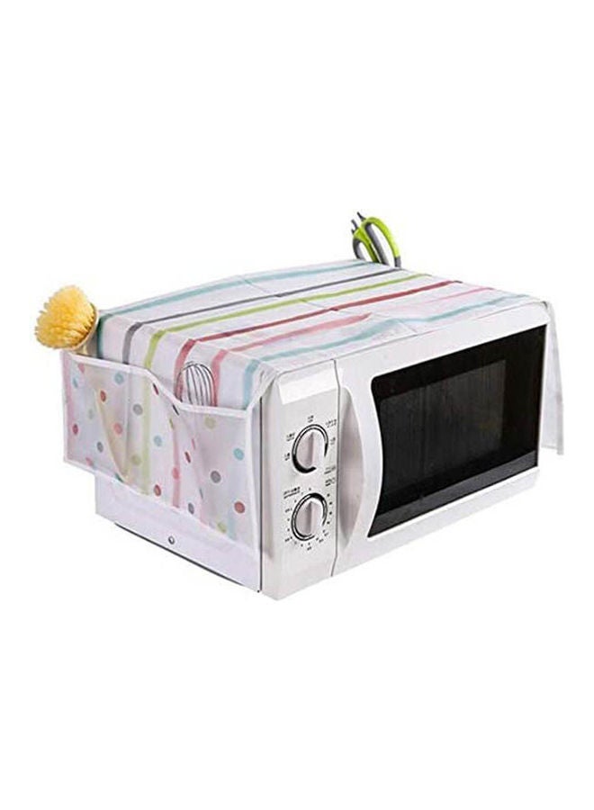 Microwave Oven Cover Dustproof Storage Bag Waterproof Double Pocket Organizer Holder Kitchen Gadgets Tools Multicolour  - Image 1