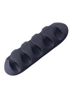 Two Pieces Wire Regulator Made Of Silicon Contains Two-Sided Adhesive In The Bottom Black