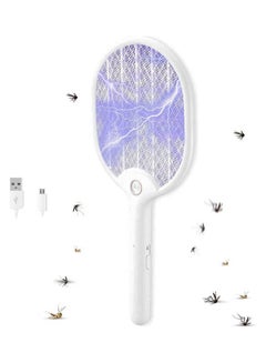 Generic Electric Fly Swatter Racket Mosquito Killer White  - Image 1