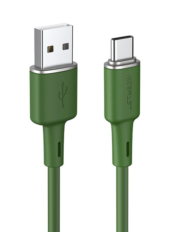 ACEFAST C2-04 USB-A To USB-C Silicone Charging Data Cable Green 