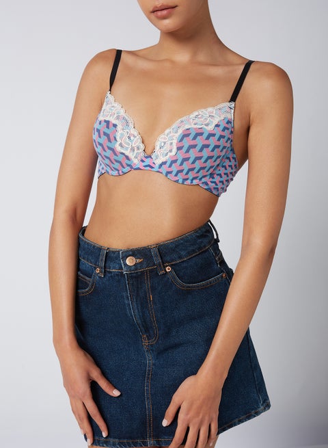 Casual Plunge Bra Multicolour