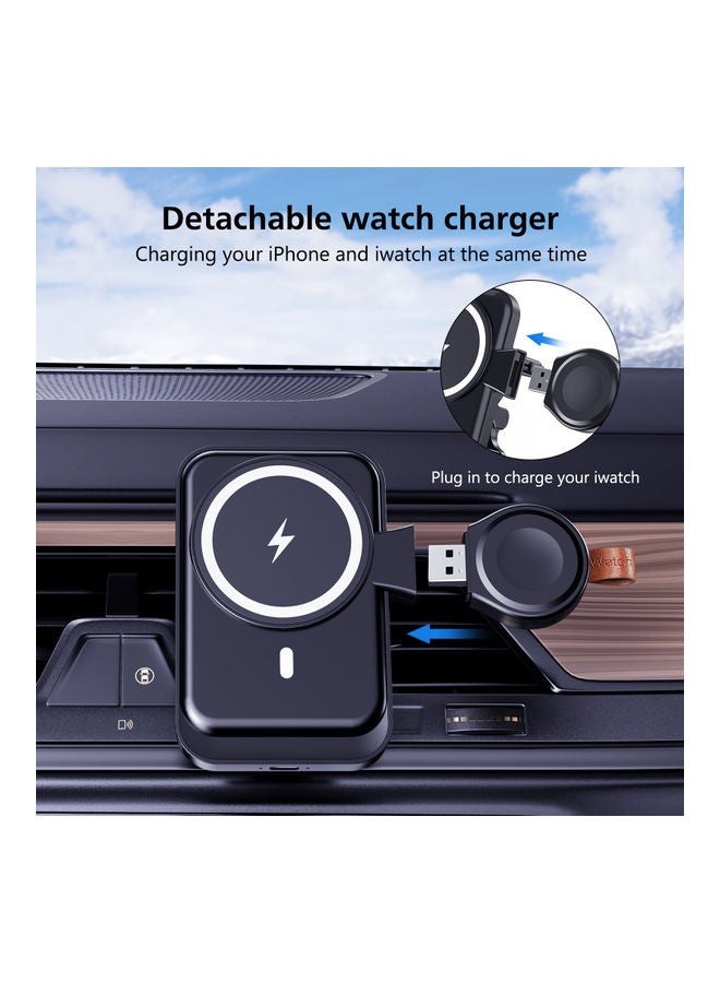 GULFLINK Magnetic Wireless Car Charger Compatible With Apple iPhone 12/13 Series Black  - Image 2