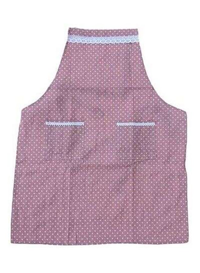 Handsomegift Polka Dotted Apron Pink 27x22cm