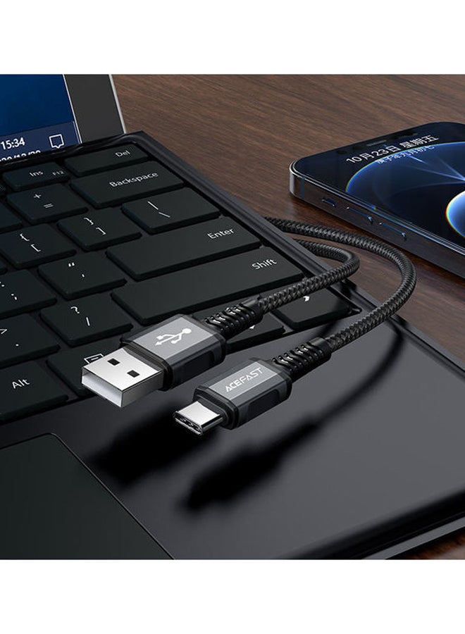 أسيفاست كابل شحن وبيانات من سبائك الألومنيوم من USB-A إلى USB-C C1-04 - Image 2