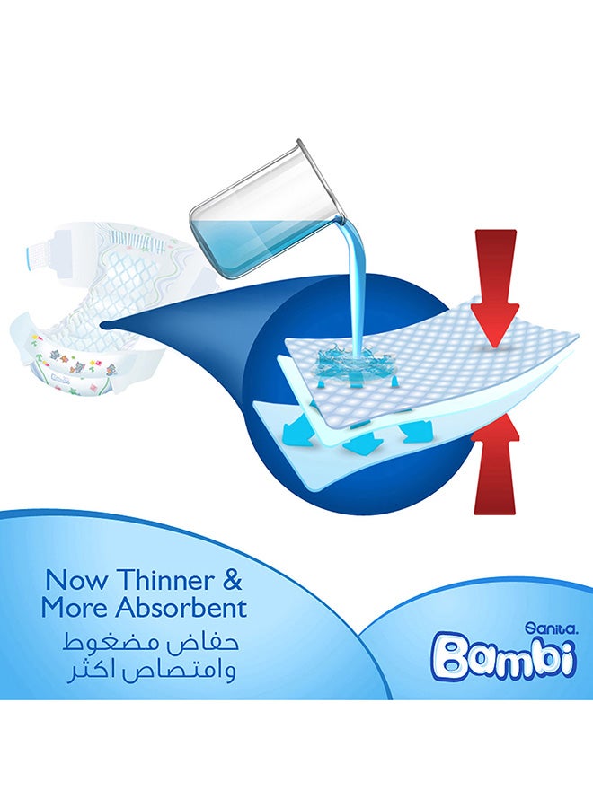 سانيتا بامبي حفاضات أطفال، مقاس 6، 16+ كجم، 10 حفاضات، كبير XXL، العبوة العادية، حفاض مضغوط وامتصاصٍ أكثر - Image 4