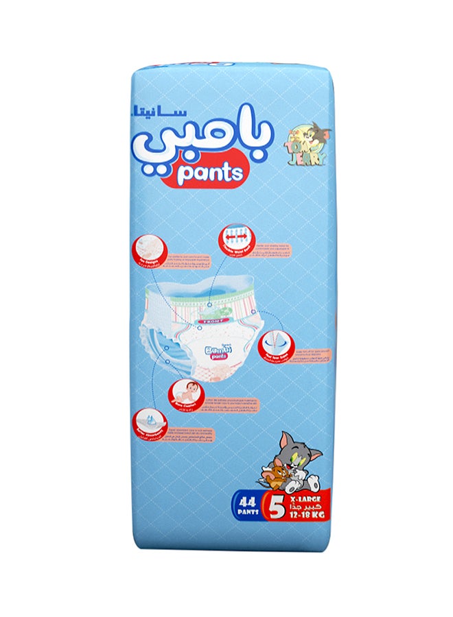 Sanita Bambi Sanita Pants Baby Diapers, Size 5, X-Large, 12-18 Kg, Jumbo Pack, 44 Pants  - Image 3