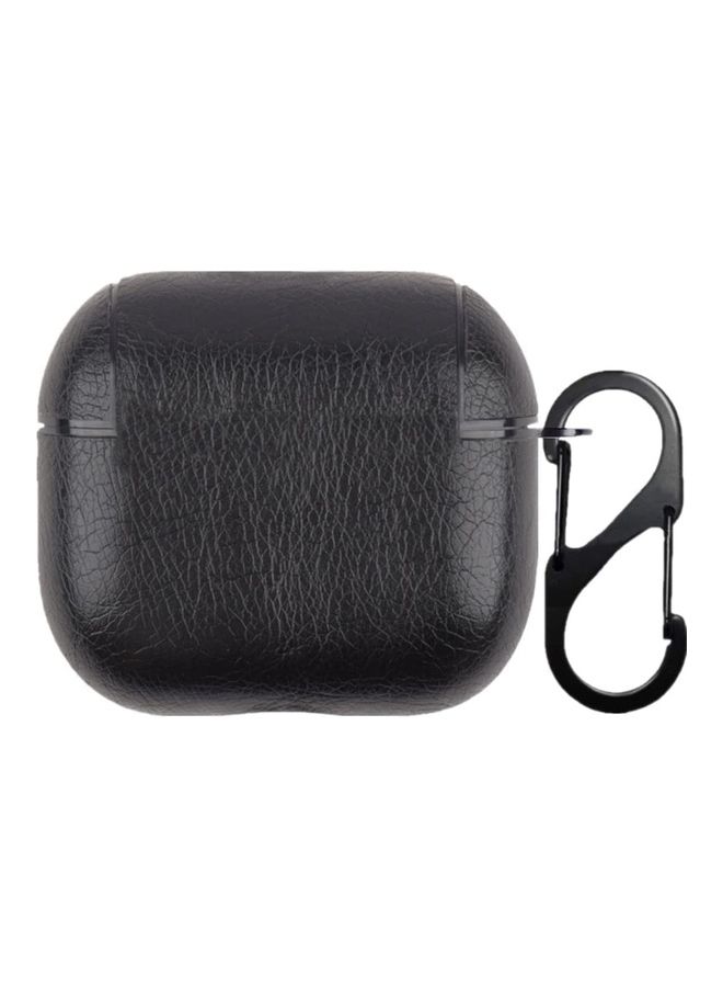 Apple AirPods Pro Series Leather Case with Hook Black - Image 3