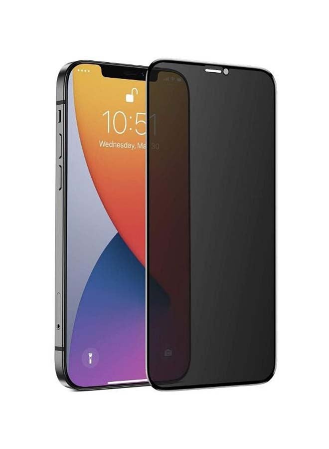 Rock Pow 2-Piece Tempered Glass Privacy Screen Protector For iPhone 12 Mini Black - Image 1