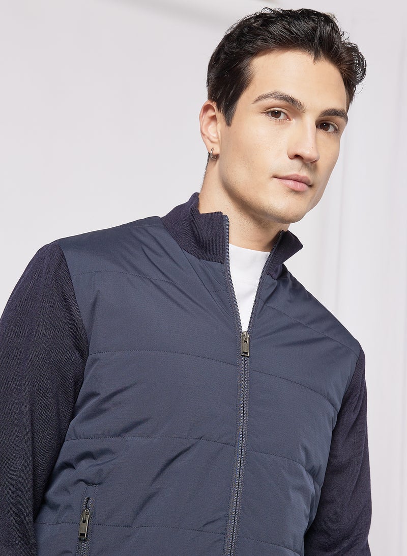 Selected Homme - Padded Hybrid Jacket Navy - Image 1