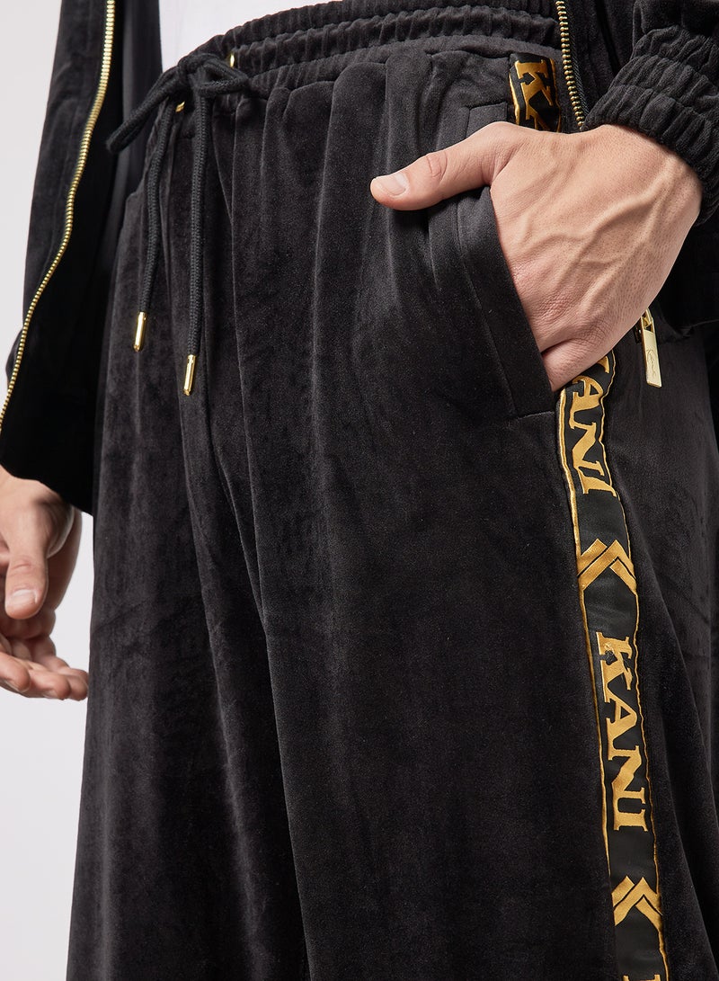 OG Tape Velvet Pants Black