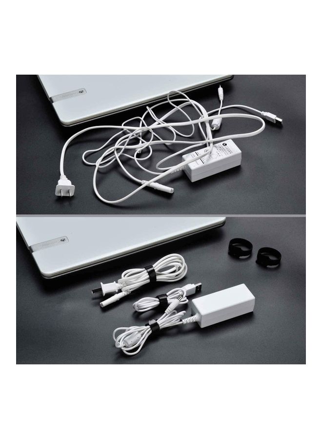 Rock Pow - 60-Piece Adjustable Cord Ties Black - Image 1