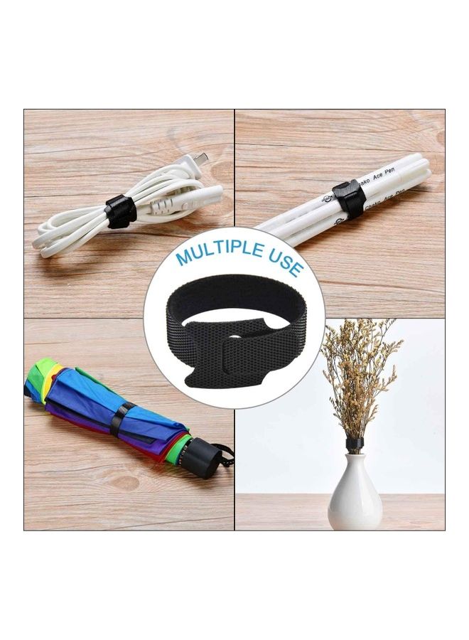 Rock Pow - 60-Piece Adjustable Cord Ties Black - Image 1