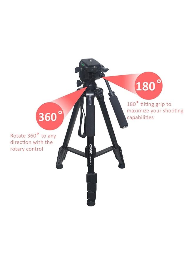 Coopic Vt05 II Foldable Tripod With Max Height 165Cm Removable Monopod Black - Image 5