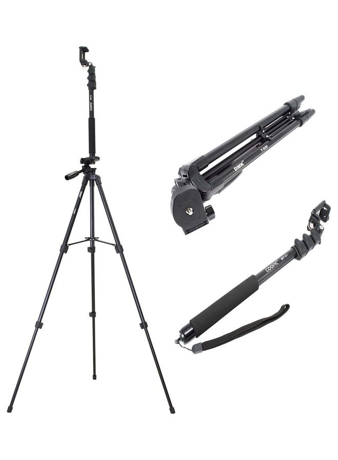 DMK Power - T520 With MP01 Selfi Stick Monopod For Mobile & Cameras Black - Image 1