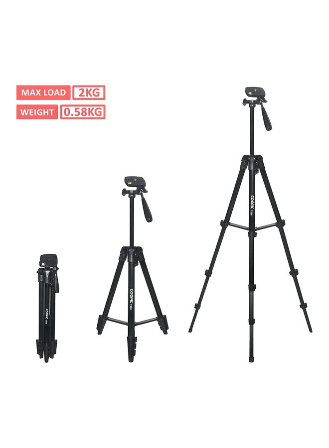Coopic T530 Photography Lightweight Tripod, 134Cm / 52.5Inch (Maximum Load 2Kg) Black - Image 2