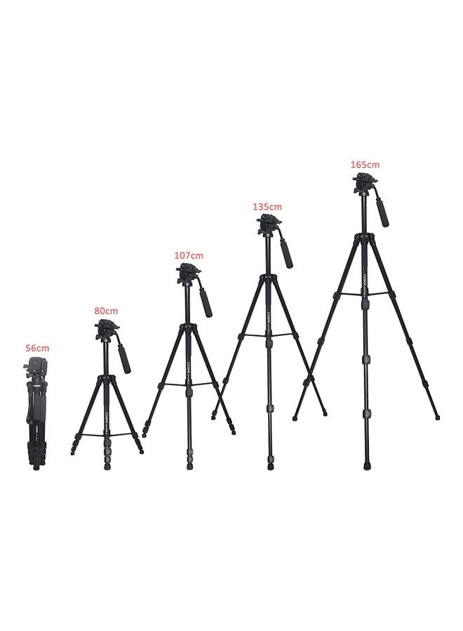 Coopic Vt05 II Foldable Tripod With Max Height 165Cm Removable Monopod Black - Image 3