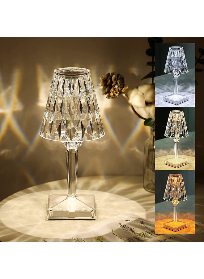 USB Rechargeable Acrylic Diamond Table Lamp Clear 26cm - v1641463327/N52356875A_4