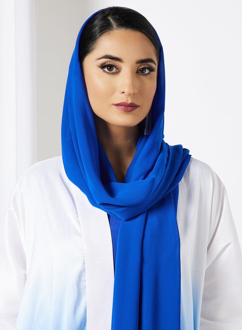 بوسني عباية بيشت داخلية أبيض/كحلي  - Image 3