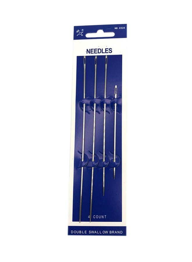 4-Piece Of Mixed Size Needle Set Silver - Image 1