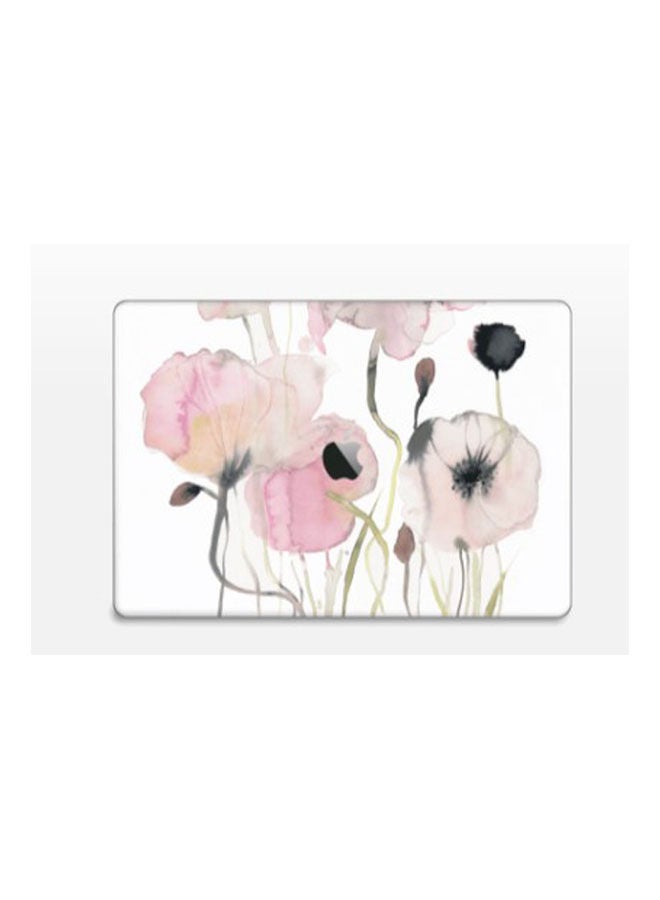 Painted Flowers Skin Cover For Macbook Pro Touch Bar 15 2015 Pink