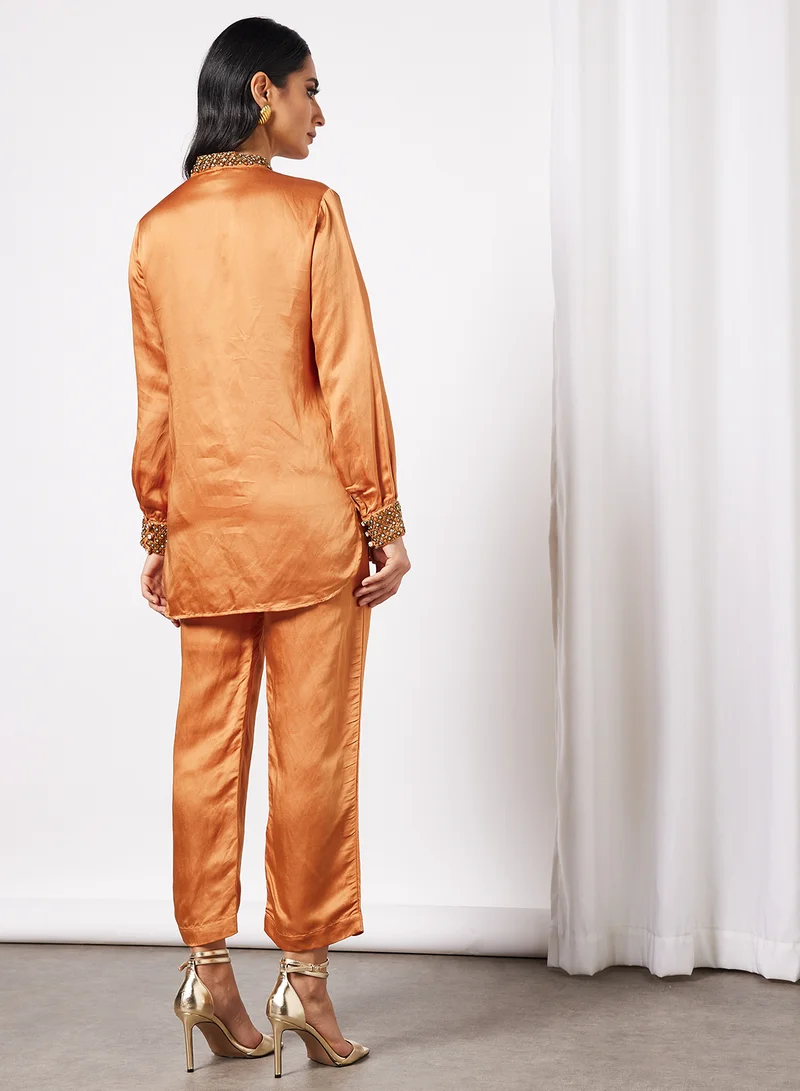 ثريدز باي اجوني مجموعة مزينة مكونة من بلوزة وبنطلون