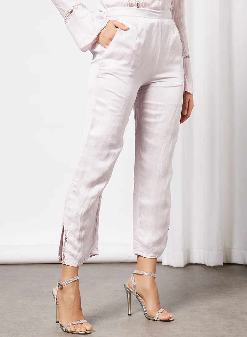 Threadz by Ajooni Embellished Co-ord Pant Set Lilac