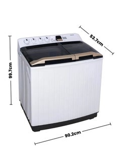 Toshiba Twin Tub Washer VH-H130WBB White/Black  - Image 2