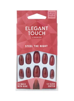 E/T Trend ColourNails- Steel The Night Red