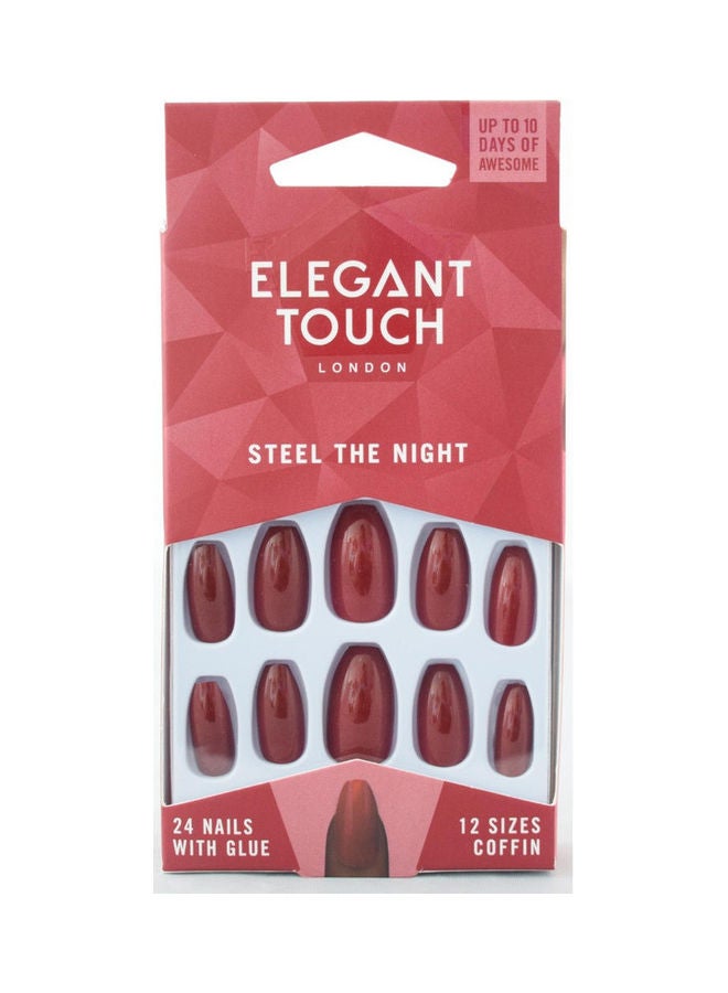 ELEGANT TOUCH - E/T Trend ColourNails- Steel The Night Red - Image 1