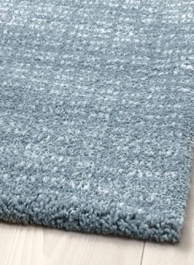 Langsted Low Pile Rug Light Blue 60 x 90cm - Image 3