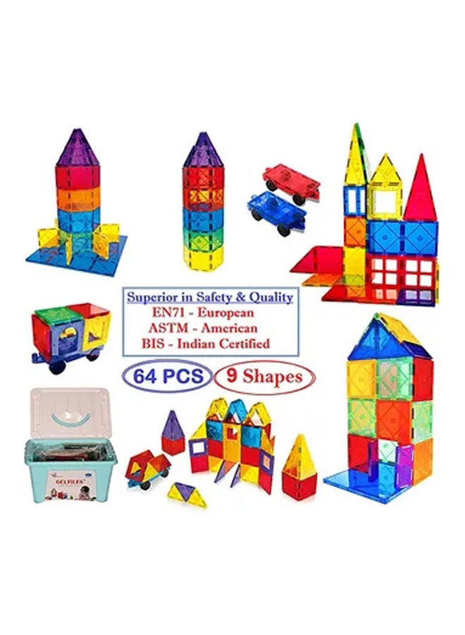 Arabest - 64-Piece Magnetic Toy Set 34.6 X 26.4 X 19.4cm - Image 1