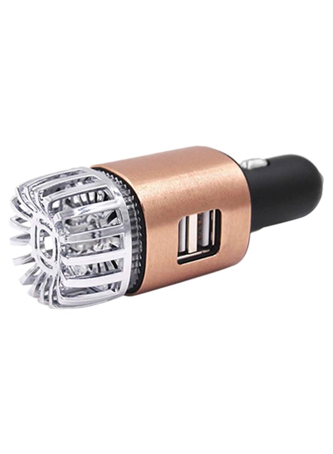 Perfect Dual USB Air Purifier Car Charger Rose Gold/Silver/Black - Image 3