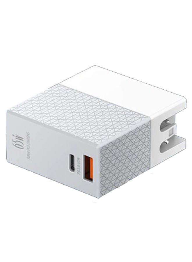 لدنيو محول شاحن سريع عالمي توربو ميني باللون الأبيض - Image 2