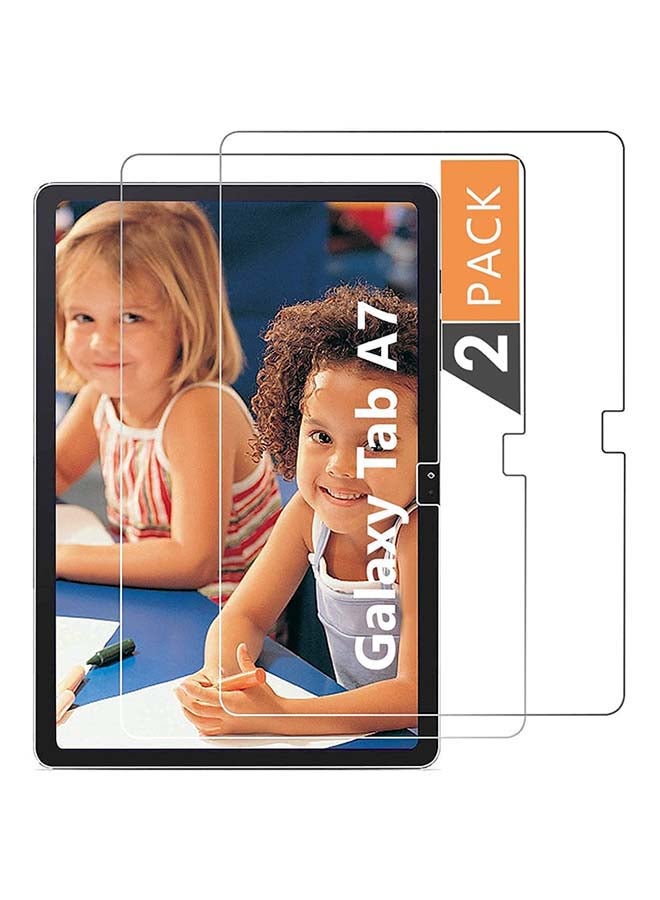 موز واقي شاشة من الزجاج المقسى بدرجة صلابة ممتازة 2.5 دي لهاتف جالكسي تاب A7 10.4 (2020) SM-T500 وSM-T505، واقي شاشة ممتاز بدرجة صلابة 9 اتش 2.5 دي واقي شاشة من الزجاج المقسى لجهاز جالكسي تاب A7 10.4 (2020) SM-T500، SM-T505، عبوة من قطعتين شفاف - Image 1